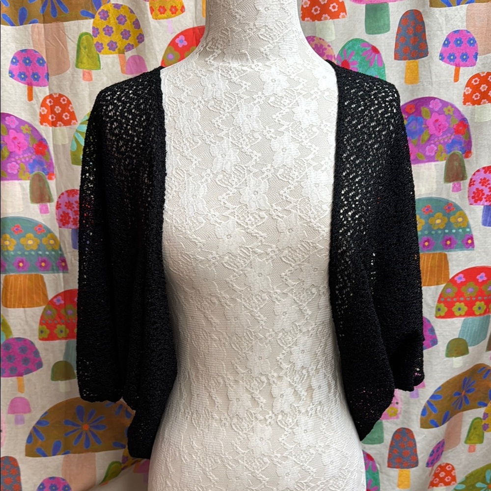 California Things Open Front Crochet Top. Small?